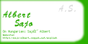 albert sajo business card